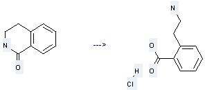 Benzoic acid,2-(2-aminoethyl)-,hydrochloride (1:1) can be obtained by 3,4-Dihydro-2H-isoquinolin-1-one